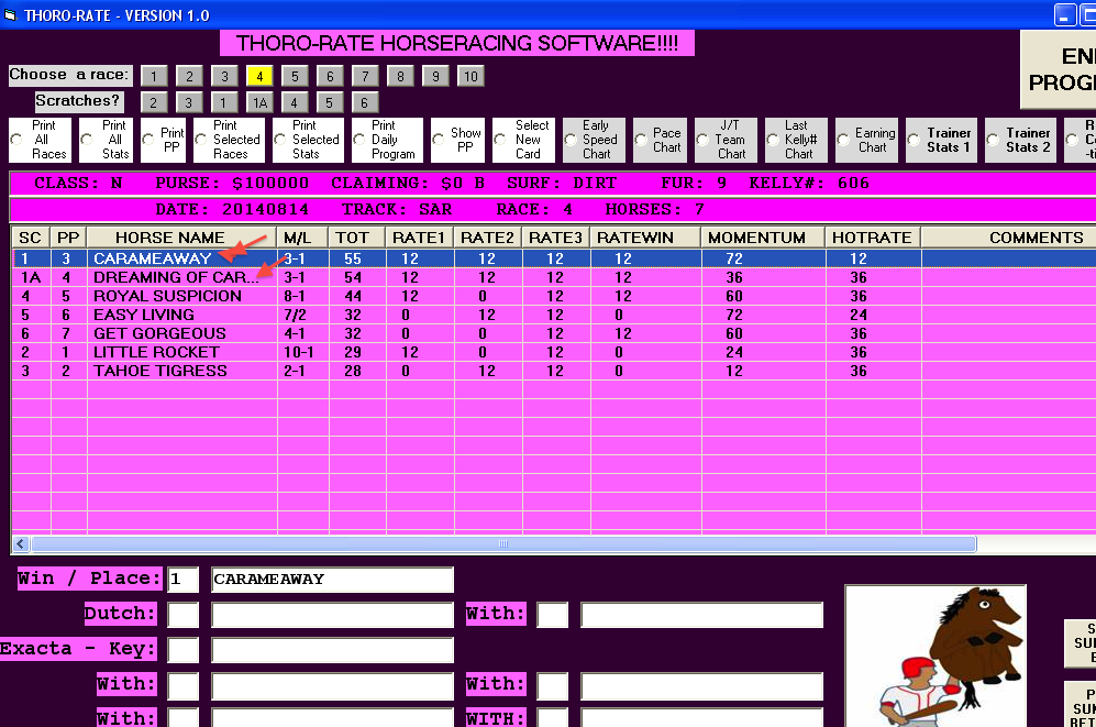 ThoroRate Pro Horse Racing Software Comprehensive Performance