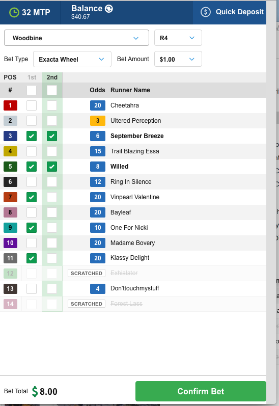 The POPS & TIPS PRECISION EXACTA/TRIFECTA MODULE!! Produces a High of